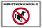 Schild Kein Hundeklo 20cm x 30cm hergestellt aus robustem PVC - selbstklebend - stoß und kratzfest Hinweisschild Kein Hundeklo! mit UV-Schutz - Made in Germany