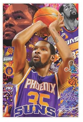 BAOGELI Kevin Durant Poster Basketball Bild Leinwand Poster Wandkunst Dekor Druck Bild Gemälde für Wohnzimmer Schlafzimmer Dekoration ungerahmt: 30 x 45 cm