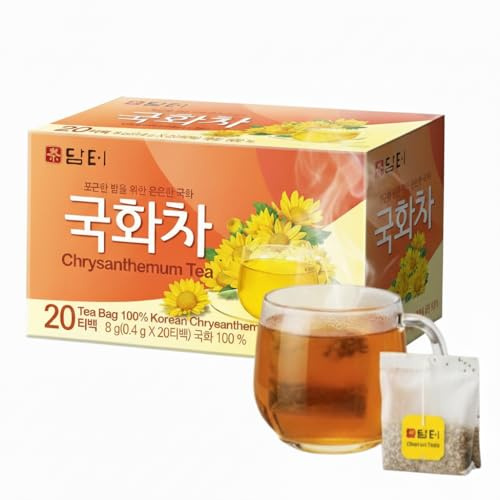 Damtuh Korean Chrysanthemum Tea Bags, Caffeine-Free, 20 Count