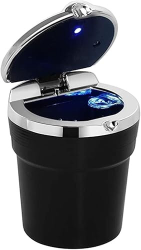 Auto Rauchfreien Aschenbecher für Do-dge Challenger Viper, MüLleimer Mit Deckel Easy Clean Up Aschenbecher Abnehmbarer Auto Aschenbecher, B-black