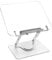 QWORK® Faltbarer Lesen Buchständer aus Acryl mit Höhenverstellbarer und 360° Drehbarer Basis, Tragbare Buchhalter Leseständer für Büro und Küche