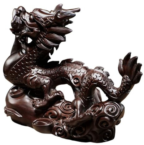 LIFKOME Statue De Dragon Ornement De Décoration De Dragon Chinois Miniature Décoration De Table Antique