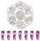 140pcs Aurora Bow Nail Charms & Rhinestones, 3D Nail Bows Colorful Nail Charms for Acrylic Nails Resin Bowknot Nail Charms DIY Nail Accessories for Women Girls Nail Crafts Art