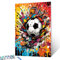 Ölgemälde nach Zahlen für Erwachsene, Kinder, Herren, Sport-Malerei-Set für Anfänger, Ölbilder, Graffitik, Fußballgemälde, Heimdekoration, 40,6 x 50,8 cm (B x H), Pop-Geschenk (DIY-Rahmen)