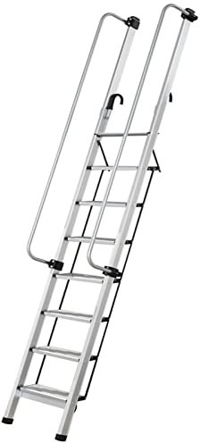KAZUP Bunk Ladder, Aluminum Folding Bed Ladder for Home, Stairs, Roof, Warehouse, RV, Bed, Dorm Bed and Loft Bed, up to 300 lbs Capacity, with Handle (Size: 150