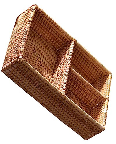 HAPINARY Aufbewahrungskorb Für Kleinigkeiten Korb Aus Rattan Heim Organizer Korb Aus Rattan Material Kinderspielzeug Organizer Handgemachter Korb Kleinigkeiten Halter