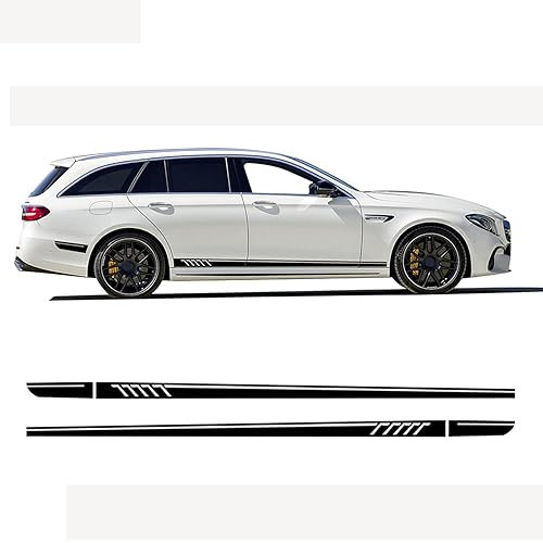 TtQfMMS Car Body Side Stickers,for Megane 2 3 4 Trophy RS GT Clio Twingo Logan Sandero,Car Door Side Skirt Stripes Stickers Body Decor Exterior Accessories