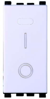 Modulo interruttore a 2 posizioni, serie Venus, marcatura 0 - I, bianco, 16A, compatibile con Vimar Arke' - Ettroit VA0402B