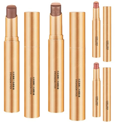 Stick per ombretto a tre colori gradiente, di ombretto a tre toni, ombretto multicolore da 3 in 1, penna per occhio glitter impermeabile