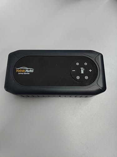 YaberAuto Booster Batterie Voiture 4500A, 150PSI Gonfleur Pneus, 12V Démarreur Voiture Puissant, (Jusqu'à 9L Gaz ou 8L Diesel) | Booster Batterie Moto avec 500 Lumière LED 4 Modes, Grand Écran, Gants