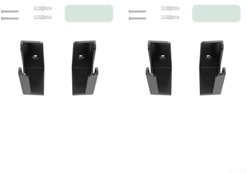 2er-Set Steckdosenleisten-Wandhalterung, ABS, kein Bohren, Wandleistenfixierer, einfache Installation für Küche, Büro (schwarz)