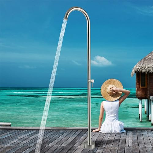 Ducha Exterior, Sistema De Ducha Exterior De Acero Inoxidable, Proceso De Cepillado Suave Y Delicado, Resistente Y Duradero, para Piscina Y Playa