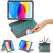 KBCASE Clavier pour iPad 10/11Ème Génération (10.9 Pouces 2022/11 Pouces A16 2025) 360 Flip Clavier sans Fil Bluetooth avec Multi-Touch Trackpad & éclairage Coloré à 7 Couleurs pour iPad 10/11 ème A16