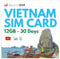 BeachSIM Vietnam SIM-Karte. 12 GB Daten bei 4G/5G-Geschwindigkeiten. Nur Daten SIM. Freies Roaming in Indonesien, Hongkong, Macao, Sri Lanka und Singapur. Gültig für 30 Tage.