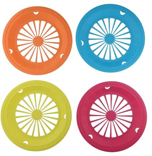 Aprilsunnyzone Sedmoon Lot de 4 supports d'assiettes en carton en plastique robuste pour barbecue, rassemblements en plein air, pique-niques, emballage facile, facile à nettoyer