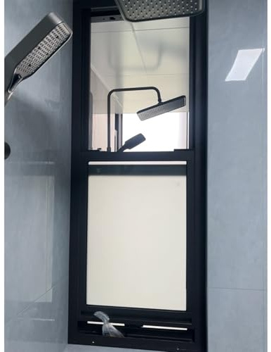 Ventanas Ventanas Corredizas para Baño Estrechas de 30 Cm, Ventana Vertical de Una Sola Hoja, Ventana de Vidrio Templado para Privacidad y Ventilación, Ventana de Reemplazo para Cobertizo(12x60 in/30x