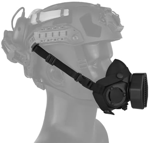 WLXW Taktische Atemschutzmaske Halbmaske Funkgerät Mobiler Kommunikation Für Militär, Paintball, Airsoft, CS, Cosplay