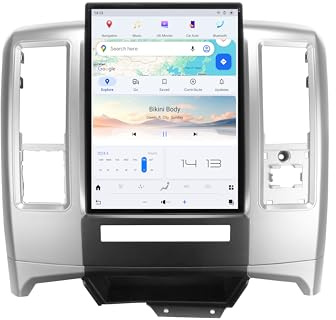 MOOKAKA Android Tesla Style Radio Autoradio 2 din Navigazione GPS per Dodge RAM 1500 2500 3500 2008-2012,8GB RAM 128GB ROM lettore multimediale Auto Stereo 13.8 pollici Unità principale Carplay DSP