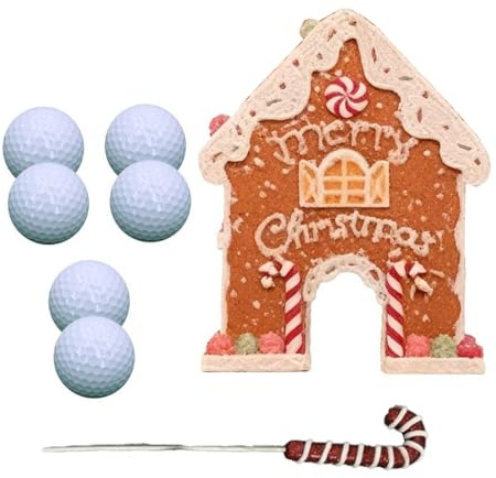 Ailan Innovatives Golfball Spielzeugset für Weihnachtsspaß Lebkuchen Golf Spielesammlung Freizeit Minigolfset Wiederverwendbar Eltern Kind Spiele neu definiert