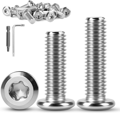 mawmuaw 25 pcs Vis Torx à Tête Bombée M4 x 10 mm en Acier Inoxydable 304 | Kit de Fixation, avec Embout T20 et Clé en L, Idéal pour Bricolage, Meubles, Électronique et Mécanique