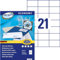 Europe100 Art. ELA013 Adressaufkleber (2.100 Klebeetiketten, 70x42,3mm auf A4, Papier matt, individuell bedruckbar, selbstklebende Adressetiketten, kompatibel zu AVERY 3652) 100 Blatt, weiß