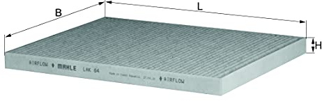 MAHLE LAK 64 Filter, Innenraumluft für ALFA ROMEO 166 (936_)