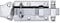 Alberts 116934 Catenaccio, diritto, con maniglia piatta e guida asta fissata, acciaio inox, piastra 100 x 45 mm