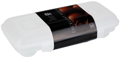 Excellent Houseware Kunststoff-Eier-Aufbewahrungsbox für 10 Eier