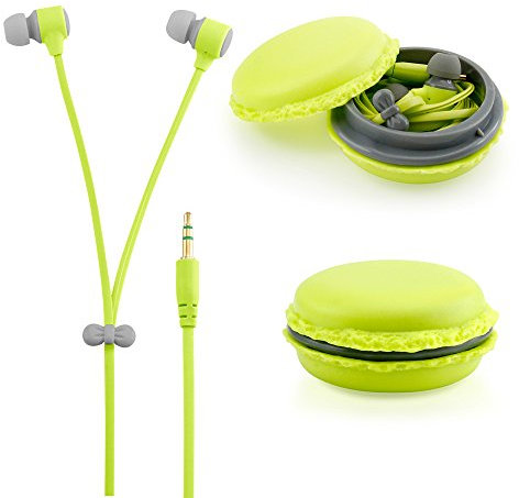 GEARONIC TM estéreo 3.5 mm Auriculares con micrófono Pjd gorro con macarons funda para iPhone Samsung MP3 iPod PC Music