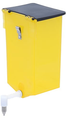 Agrarflora Kleintiertränke 1 Liter - Kaninchentränke mit Halterklammer - Nagertränke mit Klappdeckel - Kükentränke mit Tränkenippel - Nippeltränke für Kaninchen, Küken und Kleintiere