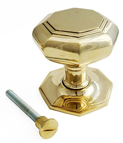 Castelion® Large Solid Brass Octagonal Centre Door Knob (11cm)