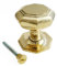 Castelion® Large Solid Brass Octagonal Centre Door Knob (11cm)