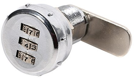 Briefkasten Zahlenschloss, 3-stelliger Kombinationsschloss Code-Kombinations-Nockenschrank Silber Zinklegierung Praktisches Passwort Sicherheitscodiertes Schloss (12~16 mm)