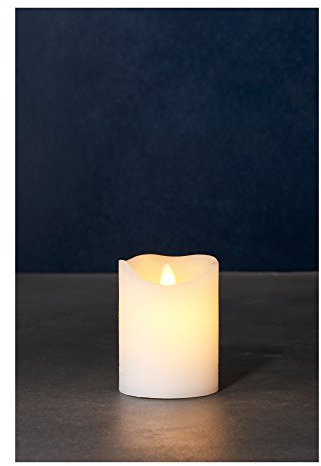 Sirius LED Kerze Sara Exclusive 7,5 x 10 cm Batterie Timer weiß