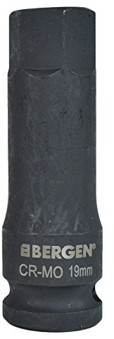 M19 x 78mm 1/2 Drive Extra Long Impact Impacted Allen Hex Key Socket Bergen