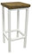 Magnetic Mobel Barhocker Stahl Holz Stuhl massiv Barstuhl Weiß modernes Design Metall Hocker Loft (Eiche, 78 cm)