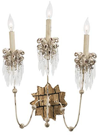 Elstead Lighting Wall Light, Alloy Steel, Beige Patina & Gold