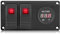 2 Gang 12-24 V Rot Wippschalter Panel, Auto RV Fahrzeuge Wasserdicht Voltmeter Digital Voltmeter Display Ladegerät Port Buchse(2 Gang12-24V Rot)