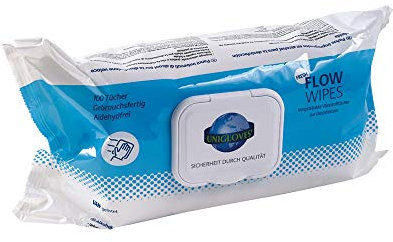 Unigloves FLOW WIPES fresh Reinigungs - Hygienetücher - Desinfektion 100er Packung