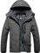 GEMYSE Herren Winterjacke Warme mit Kapuze Wasserdicht Skijacke Winddichte Atmungsaktiv Mehrere Taschen,Eisengrau,M