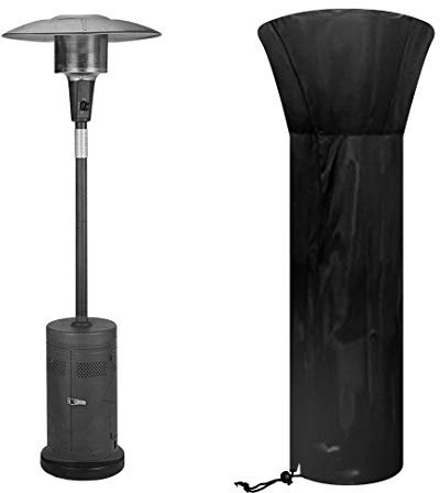 Priksia Heater Cover, Outdoor Heavy Duty 210D Oxford Fabric Waterproof Windproof UV Protection, Black (226 X 85 X 48 CM), Suitable for A Variety of Indoor and Outdoor Heaters