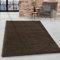 HomebyHome Shaggy Teppich Läufer Flur 60 x 110 cm - 50 mm Florhöhe Hochflor Wohnzimmerteppich Braun Extra Weich und Flauschig - Bettvorleger Teppiche für Schlafzimmer - Waschbarer Küchenläufer