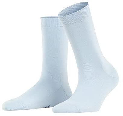 FALKE Damen Socken Family W So nachhaltige Baumwolle einfarbig 1 Paar, Blau Light Blue 6594, 39-42