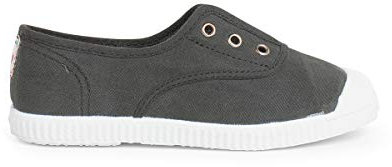 Pisamonas Zapatillas Lona Punta Goma Sin Cordones Talla 35 Color Antracita