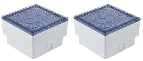 ChiliTec LED Pflasterstein Bodeneinbauleuchte Aussen 2 Stück 10x10x7cm 230V IP67 Befahrbar Wasserdicht Aussenbeleuchtung für Garten Einfahrt Terrasse Warmweiß