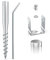 MAXERIO 60 cm U-Set 6er Schraubfundamente inkl. 81 mm Pfostenträger; Ø 60 x 2; M12