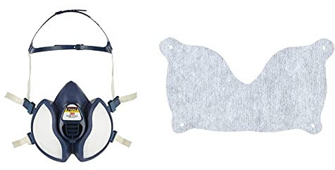 3M Semimaschera Senza Manutenzione 4277+, Filtri Ffabe1P3 R D & - Prefiltro Antiparticolato 400+ Per Maschera Usa E Getta, Serie 4000, 10 Pezzi