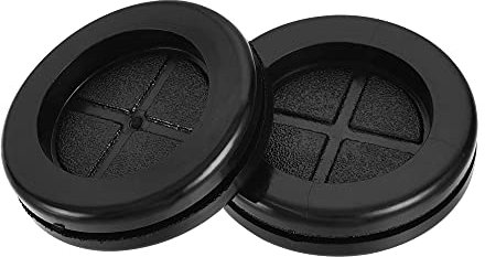 sourcing map 20 Stk. Gummitülle Rund doppelseitige Halterungdurchmesser 27 mm für Drahtschutz