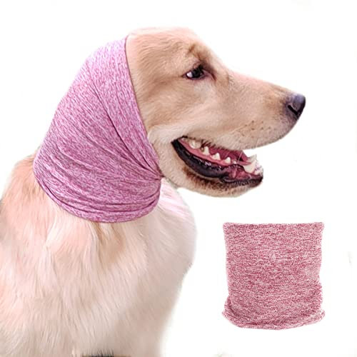 Pattepoint Cache-Oreilles pour Chien, Soulagement de l'Anxiété et Calme en Endroit Bruyant, Snood et Chauffe-Cou pour Chats - Rose L