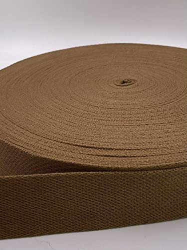 Gurtband 40mm Baumwolle Taschengurt Uni 32 Farben - 1 Meter (Braun)